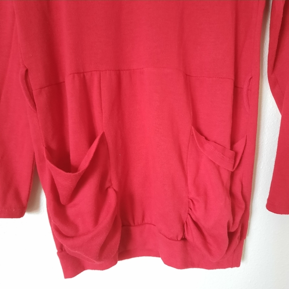 Girls Red Pocketed Tuck-in Shirt - Picture 4 of 7